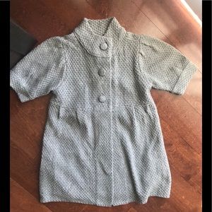 Pedi coat style sweater coat sparkly silver